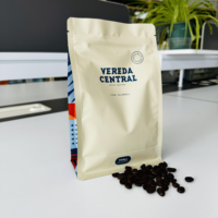 Service OEM, emballage de café personnalisé imprimé, qualité alimentaire, fond carré, avec valve unidirectionnelle, emballage flexible refermable