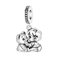 Vente chaude transfrontalière : Charme infirmière et docteur mignon pour fille et garçon, bijoux perlés, bracelet, collier, accessoires plaqués argent