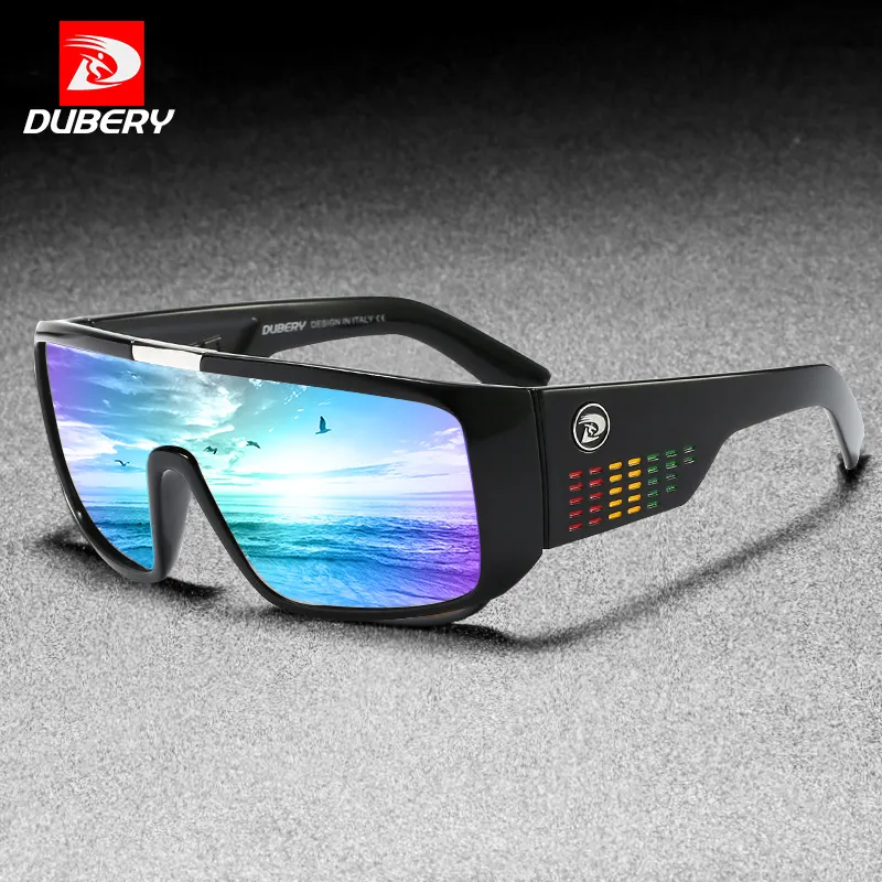 DUBERY Sport Style Oversized Sunglasses Men UV400 Lens Sun Glasses High-quality Windproof Goggles D2030 Fashion Outdoor Travel