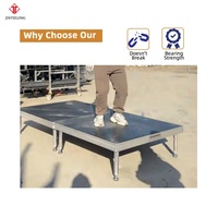 Scène modulaire en aluminium à emboîtement avec pieds de nivellement pour événements, concerts, mariages