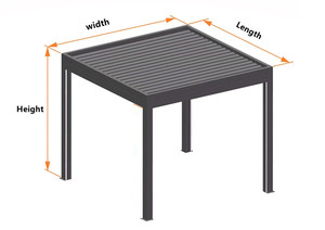 Pergola à lames orientables - Lames réglables et gouttière dissimulée - <span class=keywords><strong>Abri</strong></span> solaire durable <span class=keywords><strong>pour</strong></span> <span class=keywords><strong>jardin</strong></span> <span class=keywords><strong>de</strong></span> villa - Product Image 6