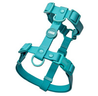 Harnais pour chien en silicone, PVC et polyester, imperméable, réglable, facile à nettoyer, avec logo personnalisé, vente chaude du fabricant
