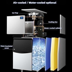 Máquina de Hielo Totalmente Automática con Compresor de Alta Potencia, Máquina de Cubitos de Hielo con Temporizador de <span class=keywords><strong>24H</strong></span> para Cafetería - Product Image 5