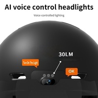 Casque intelligent de ville connecté avec caméra et commande vocale IA, rechargeable, pour vélo