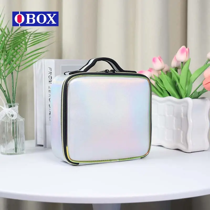 OBOX Beauty Portable Zipper Cosmetic Bag Customization Logo Makeup Brush Bag Travel Makeup Bags