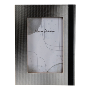 Cornice moderna per foto con bordo a righe, 4x6 pollici, cornice decorativa per camera da letto, soggiorno, decorazione da parete per la casa - Product Image 1