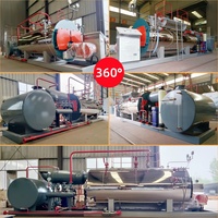 Caldera de Vapor Industrial Horizontal de Tubos de Fuego, de Alta Capacidad y Baja Presión, Controlada por PLC, para Combustible Ligero