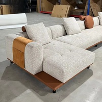 Grand canapé sectionnel pour salon, ensemble de canapés sectionnels modernes en tissu, comprenant une chaise longue et un canapé d'angle