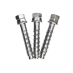 Vis d'ancrage en acier zingué à tête hexagonale, vis autotaraudeuse pour béton, vis de fixation robuste pour la maçonnerie - Product Image 1