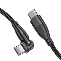 Nouveau câble USB-C vers USB-C 180 degrés 60W PD pour Macbook Pro, chargeur USB 3.1 3A PD, câble USB-C pour téléphone, ordinateur portable