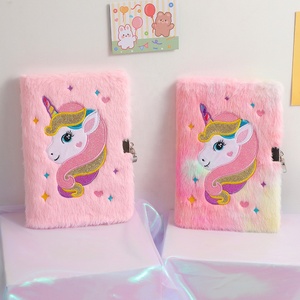 Nueva promoción, Juego de Cuaderno, cuaderno de felpa hermoso y elegante con cuaderno diario de niña unicornio - Product Image 3