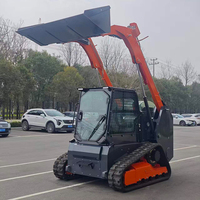 Chargeuse compacte sur chenilles Derette de haute qualité avec hydraulique à haut débit et commande pilote, chargeuse frontale à direction par déplacement