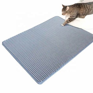 Motif solide imperméable Double couche EVA tapis sable recueillir maison propre litière pour chat attraper empêche les sols désordonnés anti-éclaboussures - Product Image 4