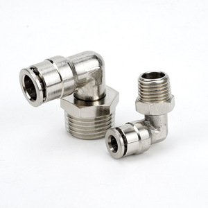 Conector Rápido de Cobre Niquelado Joko Widodo, Codo de Ángulo Recto de 8mm M5 para Manguera de Aire Comprimido PU - Product Image 3