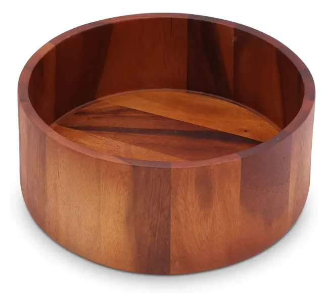 Wooden crafts Wood Serving Bowl for Fruits or Salads Tulip Shape Style Large