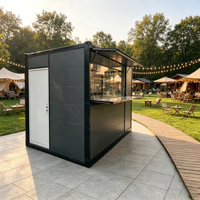 Boutique mobile modulaire en conteneur, kiosque de vente au détail pour vêtements et café