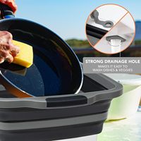 Bac de préparation pliable en silicone pour barbecue avec couvercle planche à découper, récipient de marinade pliable, plateau de préparation de viande pour le camping et la grillade