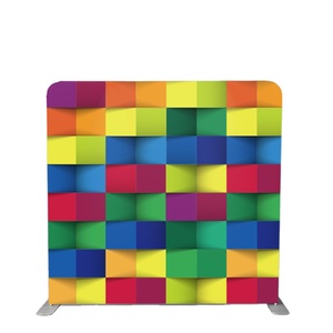 Marco de tubo de aluminio ligero, funda de almohada de tensión de tela, soporte de telón de fondo para fotomatón, 8x8 pies - Product Image 6