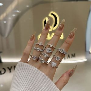 Dylam Top Jewelry Supplier S925 <b>Silver</b> 5A CZ Eternity Band 2.0ct D Color VVs1 <b>Emerald</b> Cut Moissanite Main Stone Engagement <b>Rings</b> - Product Image 2