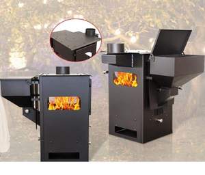 Estufa de leña para acampar al aire libre de alta calidad con Estufa de pellets de vidrio - Product Image 6