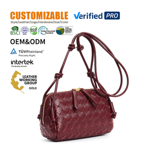 Sac bandoulière en cuir de vache véritable tissé, sac à main de haute qualité pour femmes, design de niche, nouvelle mode 2026, sac à main décontracté pour les trajets quotidiens - Product Image 1