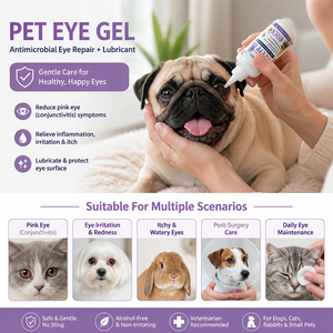 Gouttes oculaires pour chiens et chats – Éliminent la saleté oculaire et les excroissances, soulagent la sécheresse oculaire, antibactériennes, anti-démangeaisons, soin liquide pour les yeux, OEM personnalisé - Product Image 6