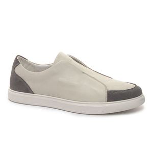 Zapatillas Deportivas Blancas al por Mayor, Zapatillas Casuales de Cuero Genuino para Hombre, Zapatillas Casuales para Caminar al Aire Libre Cómodas y Personalizadas para Hombre - Product Image 1