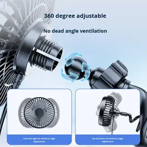 Nouveauté 2025 Ventilateur de voiture à trois vitesses 5V Réglage de la vitesse 12V Ventilateurs électriques de refroidissement pour voitures - Product Image 5