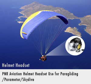 <span class=keywords><strong>Casque</strong></span> pilote avec interface de 3.5mm Écouteurs et écouteurs de musique filaires pour les pilotes de parapente Paramotor Skydiving - Product Image 3