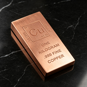 Barre de cuivre massif de 1 kg de qualité laboratoire, gravée avec les informations sur l'élément, matière première, vente en gros, directement du producteur - Product Image 4