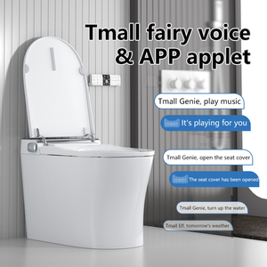 Inodoro Inteligente de Cerámica de Alta Gama <span class=keywords><strong>YYU</strong></span>, Forma Alargada, Estilo Americano, Sifón en S/P, Control Remoto Incluido, Asiento con Calefacción, Doble Descarga, Control por Voz - Product Image 2