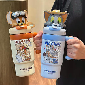 Tom And Jerry <b>Insulated</b> Water <b>Bottle</b> 750Ml With Handle For Children And Students Summer 2025 Back To School - Product Image 4