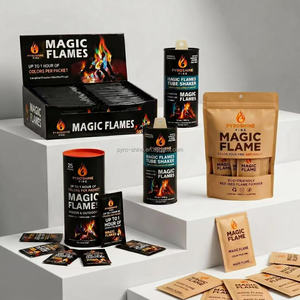 Pacchetti di Polvere Magica per Fiamme Colorate che Creano Fiamme Arcobaleno Incantevoli per Caminetto Interno e Falò all'Aperto - Product Image 1