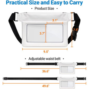 Nueva Riñonera Impermeable para Teléfono, Riñonera Impermeable de PVC con Esponja Ecológica IPX8 para Buceo y Deportes Acuáticos al Aire Libre - Product Image 3