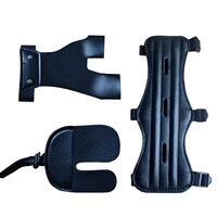 Ensemble de protège-bras d'entraînement léger en cuir souple pour arc classique, avec protège-avant-bras réglable et boucle de tirage pour doigts, accessoires pour corde d'arc
