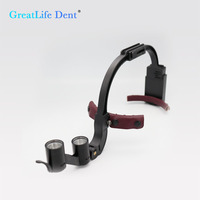 Loupes dentaires binoculaires Greatlife Dent 3.5X avec lampe frontale LED, loupe chirurgicale pour équipement de clinique dentaire