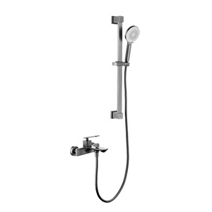 Brass Single Handle Bathtub Shower <b>Set</b> Lift Frame Shower Head Soft Jet <b>Spray</b> Patterns Chrome HN-TF029 Brass Construction - Product Image 4