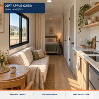 Maisonnette en bois personnalisée de style moderne, conception modulaire pour le tourisme rural et le développement d'hébergements touristiques
