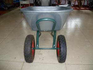 WB7613 100l Double <span class=keywords><strong>roue</strong></span> galvanisée fabricants <span class=keywords><strong>brouette</strong></span> de jardin industriel <span class=keywords><strong>brouette</strong></span> robuste <span class=keywords><strong>brouette</strong></span> de Construction <span class=keywords><strong>brouette</strong></span> de <span class=keywords><strong>roue</strong></span> - Product Image 2