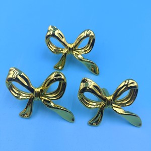 Bow Knot Furniture Handle Warm <b>Gold</b> Brass <b>Cabinet</b> Hardware Contemporary Design Durable - Product Image 4