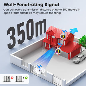 กริ่งประตูไร้สายของ Smatrul สัญญาณเตือน62ระยะ350เมตรมีปลั๊ก110dB สำหรับ EU US UK มีปุ่มกันน้ำ - Product Image 4