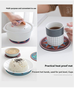 Hot Sale Three-dimensional Pattern Ethnic Style <b>Silicone</b> Household Creative Insulation Placemat Bowl Tray Mat Coffee <b>coaster</b> - Product Image 3