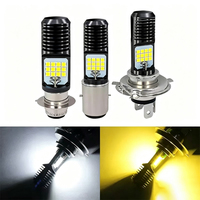 Phare LED pour moto, phare de moto à bulle H4 BA20D PX15D H6 24SMD, phare LED haute puissance et haute luminosité pour moto