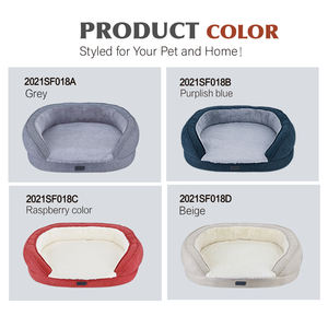 Moderne Nidification Chat Chien Lit Durable Lapin Fourrure Couverture En Peluche Apaisant Entraîneur Amovible Solide Motif Hiver Saison Mode Carton - Product Image 2