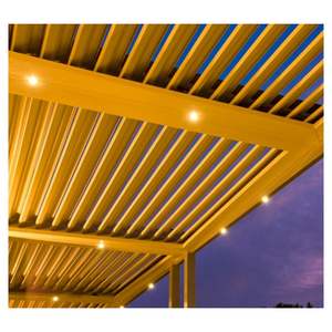 <span class=keywords><strong>Pergola</strong></span> en aluminium avec guirlandes lumineuses LED - Étanche, prolonge le plaisir des activités nocturnes agréables en extérieur <span class=keywords><strong>pour</strong></span> les appartements - Product Image 5