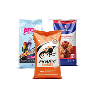 Sacs d'emballage pour aliments pour animaux en gros, sacs tissés en PP laminé BOPP de haute qualité pour l'emballage d'aliments pour poulets, oiseaux, chevaux, sacs en plastique