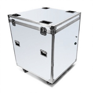 पोर्टेबल ओएम कस्टम निजी लोगो एल्यूमीनियम लकड़ी एवा भारी शुल्क आईपी 65 उड़ान मामले में डबल स्पिनर व्हील बंद काले - Product Image 1