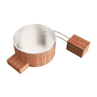 Baignoire à glace gonflable pour la maison, système de refroidissement 1 CV, kit en bois, thérapie par le froid, bain de glace avec refroidisseur