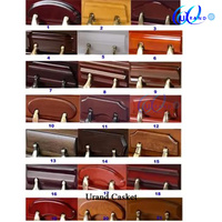 Ataúdes de Madera Estilo Americano en Color Caoba Sólida con Interior de Terciopelo Color Marfil y Diseños Personalizables para Entierro Funerario