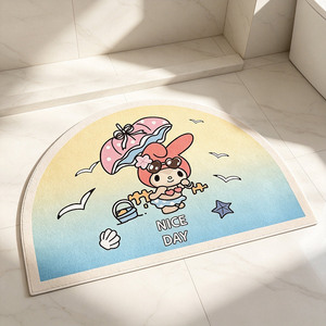 Hello Kitty Memory Foam Velvet Bath <strong>Mat</strong> Super Soft 10-12mm Sponge Memory Foam <strong>Bathroom</strong> Rug Cartoon Non-Slip Absorbent Bath Rug - Product Image 4